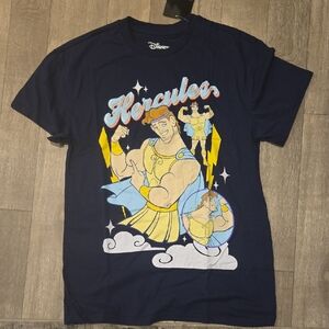 Disney Hercules Graphic Navy Tee, New With Tags, Medium